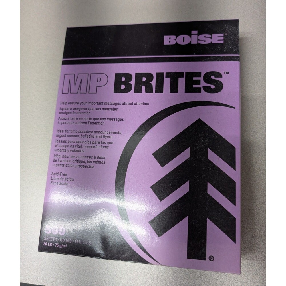 Boise MP Brites 20lb Paper 500 Sheets Packs  Grape UVA Raisin- NEW